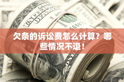 北京欠条的诉讼费怎么计算？哪些情况不退！