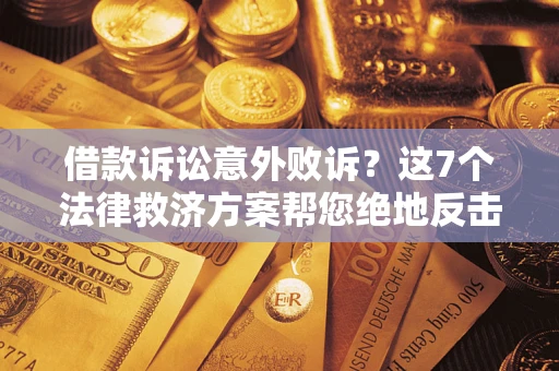 北京借款诉讼意外败诉？这7个法律救济方案帮您绝地反击！