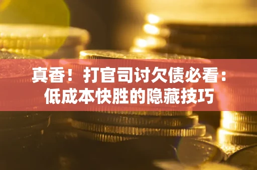 北京真香！打官司讨欠债必看：低成本快胜的隐藏技巧