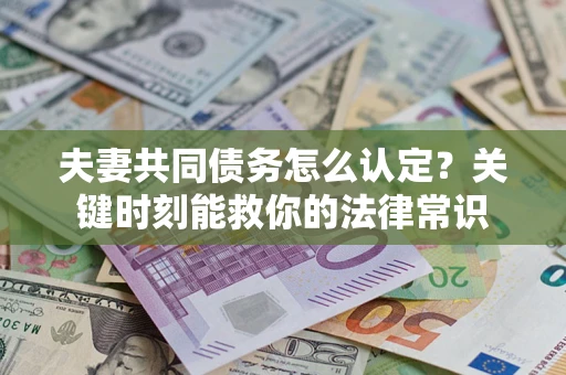北京夫妻共同债务怎么认定？关键时刻能救你的法律常识
